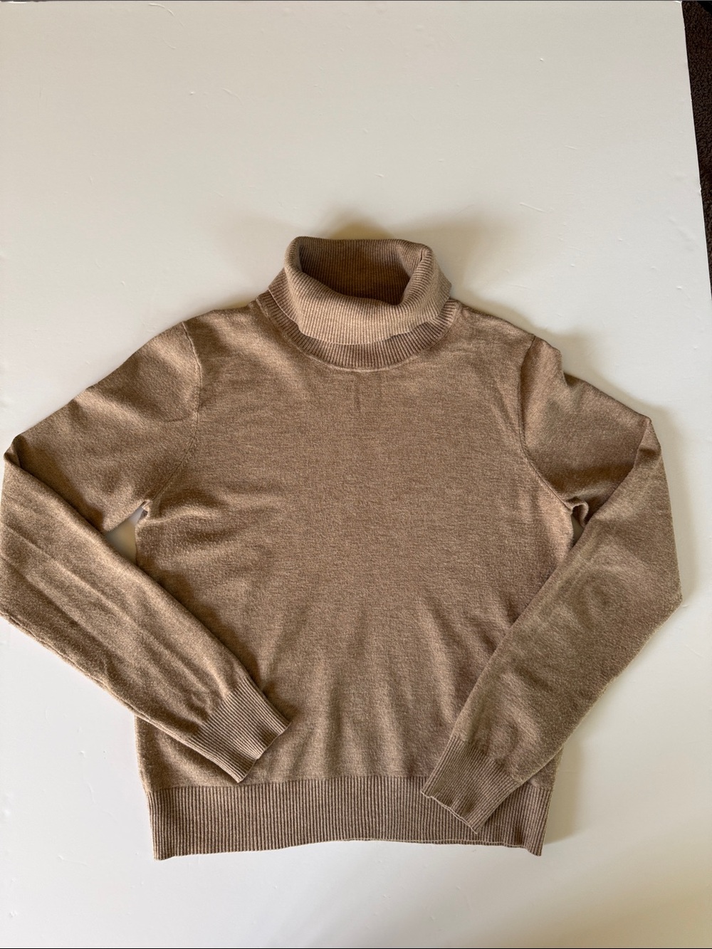 Splendid x Cella Jane Blog Camel Turtleneck Sweater Size Medium - Picture 5 of 8